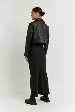 DISSH Boutiques ZOE BLACK LEATHER CROPPED JACKET