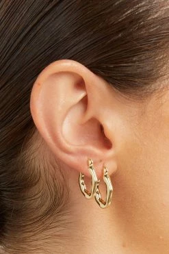 DISSH Boutiques LINA GOLD 2 PACK EARRINGS