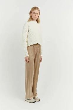 DISSH Boutiques SWEATERS EMBER WHITE HONEYCOMB KNIT JUMPER