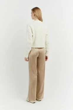 DISSH Boutiques SWEATERS EMBER WHITE HONEYCOMB KNIT JUMPER