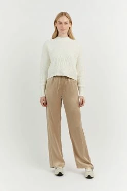 DISSH Boutiques SWEATERS EMBER WHITE HONEYCOMB KNIT JUMPER