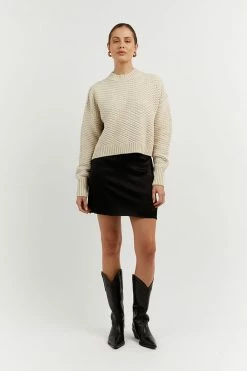 DISSH Boutiques EMBER STONE HONEYCOMB KNIT JUMPER SWEATERS