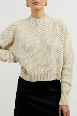 DISSH Boutiques EMBER STONE HONEYCOMB KNIT JUMPER SWEATERS