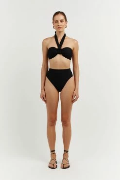 DISSH Boutiques AMAYA BLACK MULTI WAY BIKINI TOP