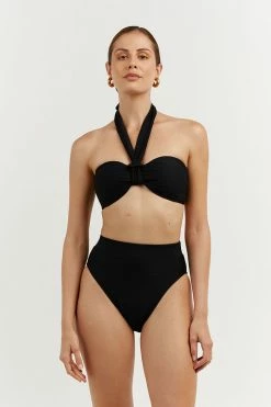 DISSH Boutiques AMAYA BLACK MULTI WAY BIKINI TOP