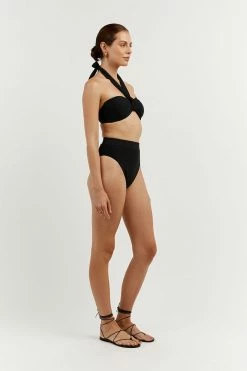 DISSH Boutiques AMAYA BLACK MULTI WAY BIKINI TOP