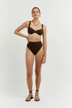 DISSH Boutiques AMAYA CHOC SWIM BRALETTE TOP