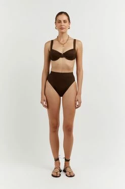 DISSH Boutiques AMAYA CHOC HIGH CUT BRIEF