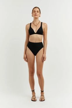 DISSH Boutiques AMAYA BLACK TRIANGLE BIKINI TOP