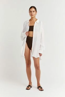 DISSH Boutiques LOLA DARK CHOC SPORT BRA SWIM TOP