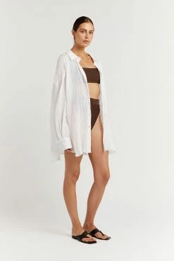 DISSH Boutiques LOLA DARK CHOC SPORT BRA SWIM TOP