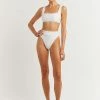 DISSH Boutiques SWIMSUITS & COVERUPS LOLA WHITE SPORT BRA SWIM TOP