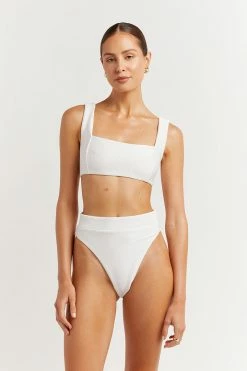 DISSH Boutiques SWIMSUITS & COVERUPS LOLA WHITE SPORT BRA SWIM TOP