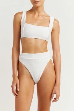 DISSH Boutiques SWIMSUITS & COVERUPS LOLA WHITE SPORT BRA SWIM TOP