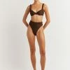 DISSH Boutiques LOLA DARK CHOC UNDERWIRE SWIM TOP SWIMSUITS & COVERUPS