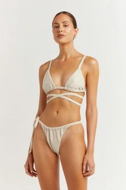 DISSH Boutiques LOLA CREAM STRING TRANGLE TOP