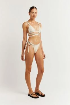 DISSH Boutiques LOLA CREAM STRING TRANGLE TOP