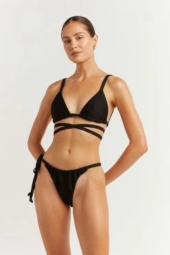 DISSH Boutiques LOLA BLACK STRING BIKINI BOTTOM