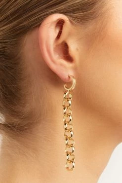 DISSH Boutiques FLEUR GOLD CHAIN EARRING