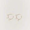 DISSH Boutiques MAELYS PEARL AND GOLD HOOP EARRING Earrings
