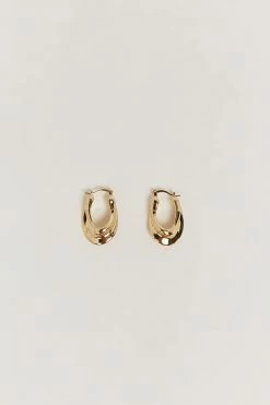 DISSH Boutiques Earrings EDITH GOLD HOOP EARRING