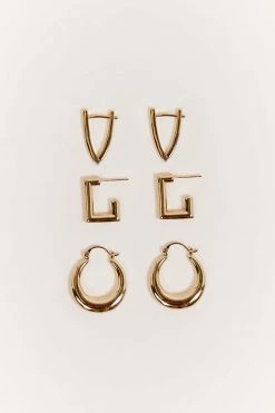 DISSH Boutiques Earrings SALOME GOLD HOOP EARRING PACK