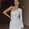 DISSH Boutiques CLOTHING SASHA WHITE ONE SHOULDER TUNIC