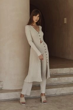 DISSH Boutiques CLOTHING LOU STONE LONGLINE KNIT CARDIGAN