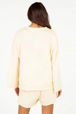 DISSH Boutiques KNITTED LONG LOST CUSTARD TOP