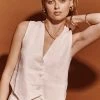 DISSH Boutiques BANKS WHITE LINEN VEST