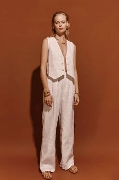 DISSH Boutiques NORAH WHITE LINEN PANT