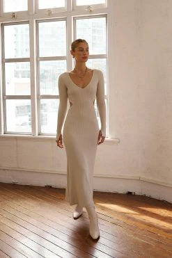 DISSH Boutiques SUTHERLAND STONE SLEEVED MIDI DRESS