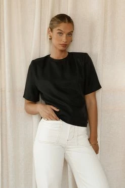 Promo ๐ DISSH Boutiques SASHA BLACK PADDED TSHIRT ๐ 11 DISSH Boutiques SASHA BLACK PADDED TSHIRT