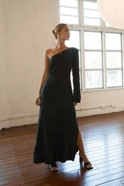 Buy ๐ฏ DISSH Boutiques CLOTHING SASHA BLACK ONE SHOULDER LONG ๐ DRESS ๐ 13 DISSH Boutiques CLOTHING SASHA BLACK ONE SHOULDER LONG DRESS