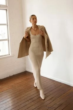 DISSH Boutiques CLOTHING VICTORIA STONE KNIT MIDI DRESS