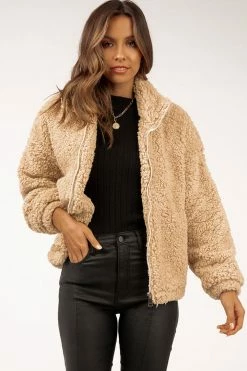 DISSH Boutiques OUTERWEAR RHODES BEIGE TEDDY JACKET