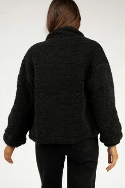 DISSH Boutiques OUTERWEAR RHODES BLACK TEDDY JACKET