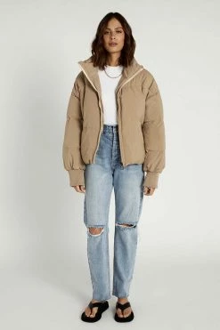 DISSH Boutiques OUTERWEAR BECKER BEIGE PUFFER JACKET
