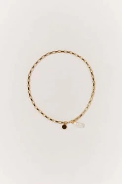 DISSH Boutiques ALODIE PEARL GOLD CHAIN NECKLACE