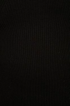 DISSH Boutiques TOPS GABRIEL BLACK KNIT SHORT SLEEVE TOP