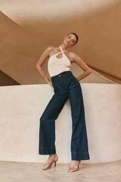 DISSH Boutiques TONI BUTTER HALTER KNIT TANK CLOTHING