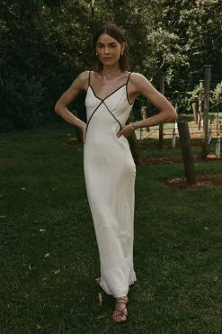 DISSH Boutiques CLOTHING MARCO OYSTER BINDING MIDI DRESS