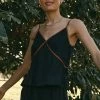 DISSH Boutiques MARCO BLACK BINDING CAMI TOP
