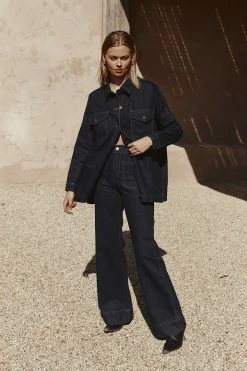 DISSH Boutiques PERI INDIGO WIDE LEG JEAN