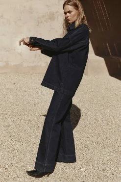 DISSH Boutiques PERI INDIGO WIDE LEG JEAN