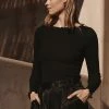DISSH Boutiques SOPHIA BLACK LONG SLEEVE TOP