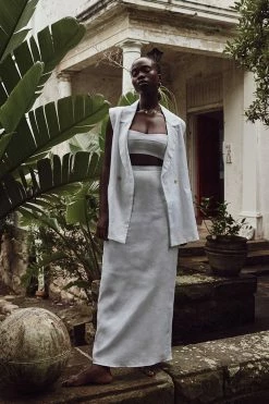 DISSH Boutiques CASSIA WHITE LINEN VEST