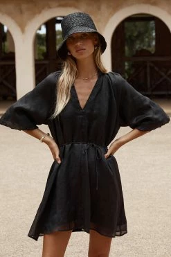 Hot Sale ๐ DISSH Boutiques EMPIRE BLACK SMOCK MINI ๐ DRESS THE BUMP FRIENDLY EDIT ๐ 16 DISSH Boutiques EMPIRE BLACK SMOCK MINI DRESS THE BUMP FRIENDLY EDIT