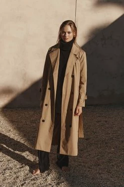 DISSH Boutiques FOSTER TAN TRENCH COAT