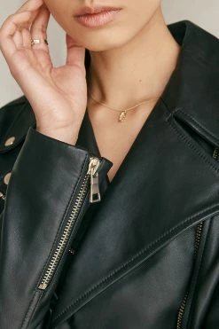 DISSH Boutiques ZOE BLACK LEATHER CROPPED JACKET
